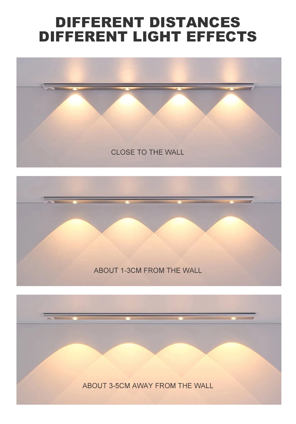 LED Motion Sensor Wireless Ultra Thin Night Light USB LED Wine cooler Light For Kitchen Cabinet Bedroom Wardrobe Indoor Lighting