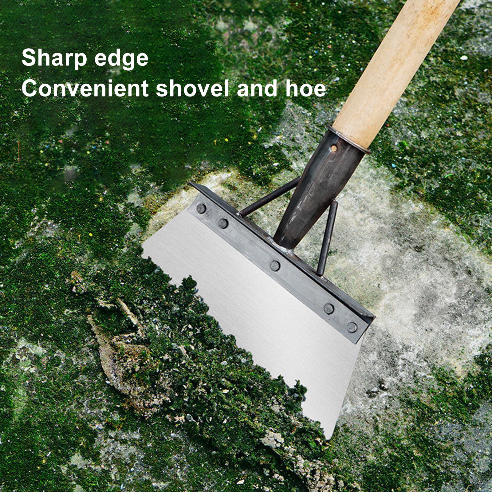 Outdoor Garden Cleaning Shovel High Hardness Rustproof Cleaning Scoop for Garden Courtyard Farm Use