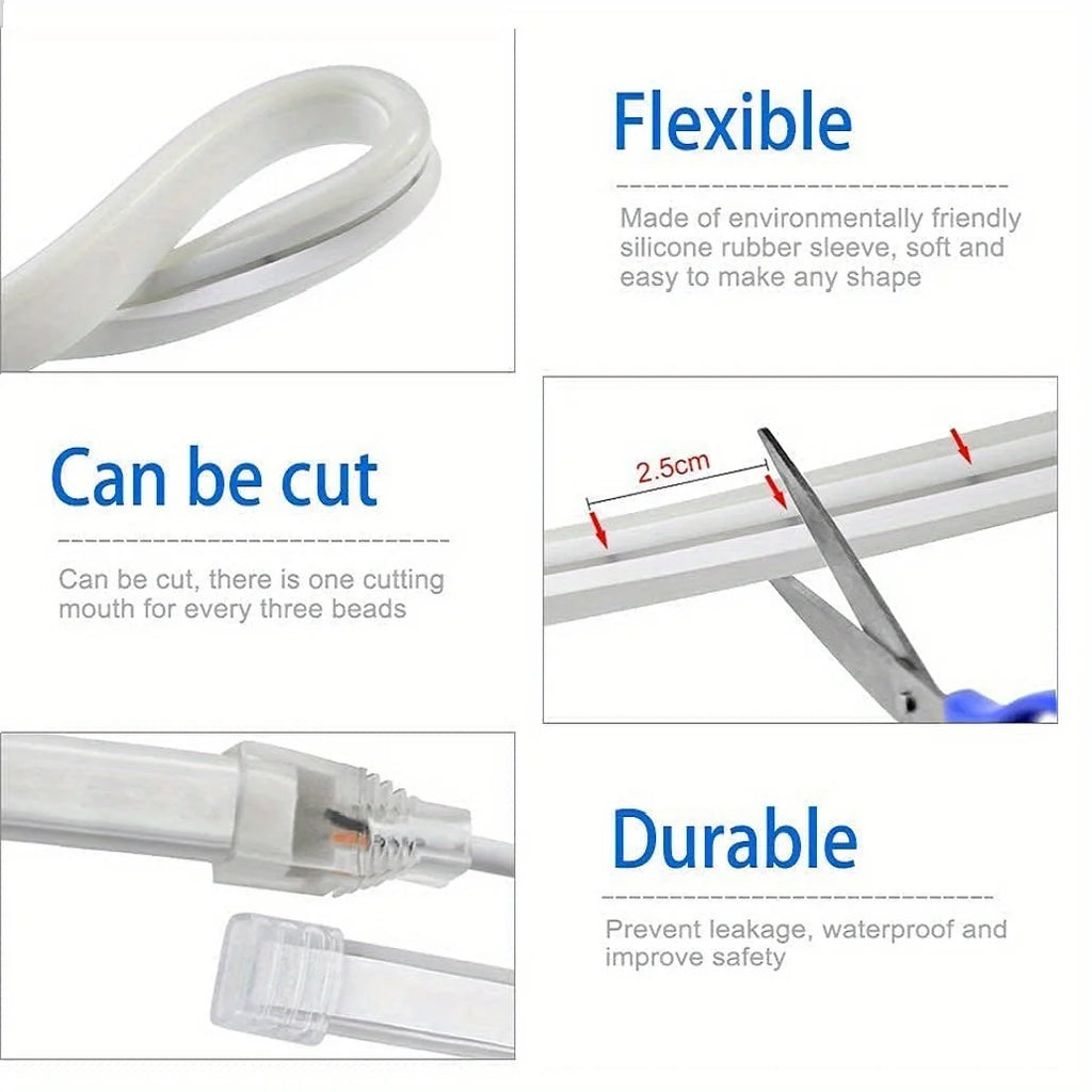 LED Strip Neon Light USB DC 5V Dimmable Touch Sensor Switch Flexible Silicone Neon Sign Tape Waterproof For Outdoor Home Decor