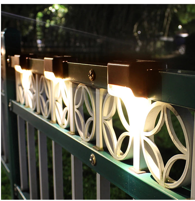 1/4/8/12/pcs Solar LED Lights Outdoor Garden Light Deck Lamp Solar Stairs Light Waterproof Solar Step Lamp Patio Garden Decor